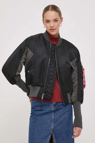 Куртка-бомбер MA-1 Cyber ​​Wmn Alpha Industries, черный