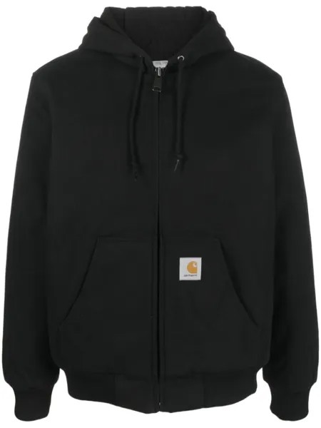 Carhartt WIP куртка с капюшоном и нашивкой-логотипом, черный