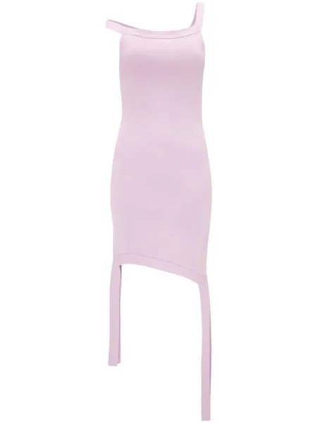 JW Anderson платье мини асимметричного кроя, фиолетовый
