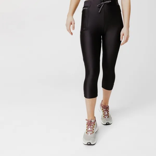 Decathlon Run Dry 500 Дышащие короткие леггинсы для бега Kalenji, черный