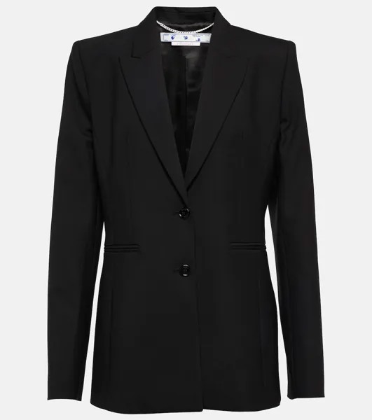 Фирменный пиджак из смесовой шерсти Off-White, черный