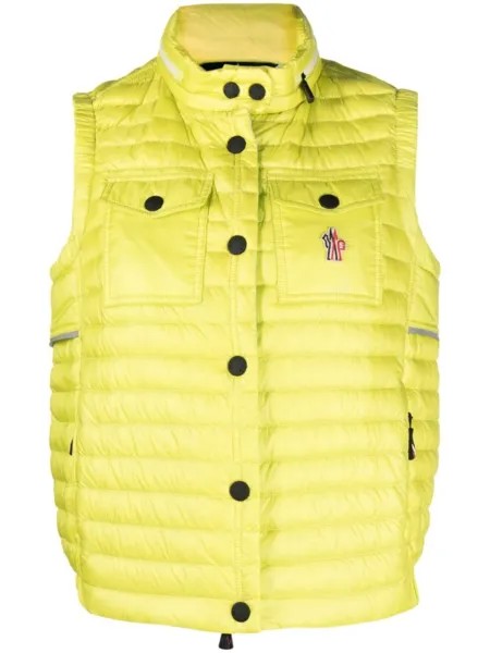 Moncler Grenoble дутый жилет Gumiane, зеленый