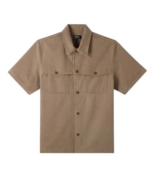 Рубашка Gilles с короткими рукавами APC, цвет Taupe