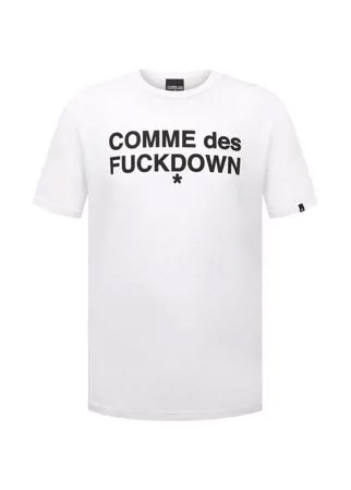 Хлопковая футболка Comme des Fuckdown