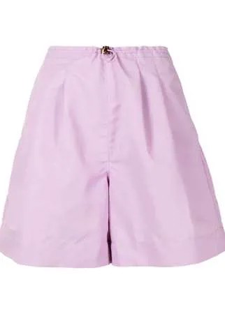 STAUD flared high-waisted shorts