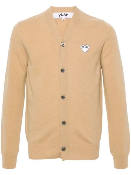 Comme Des Garçons Play шерстяной кардиган с узором, желтый