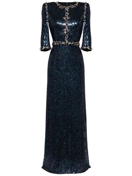 Jenny Packham платье макси Pretty Thing, мультиколор