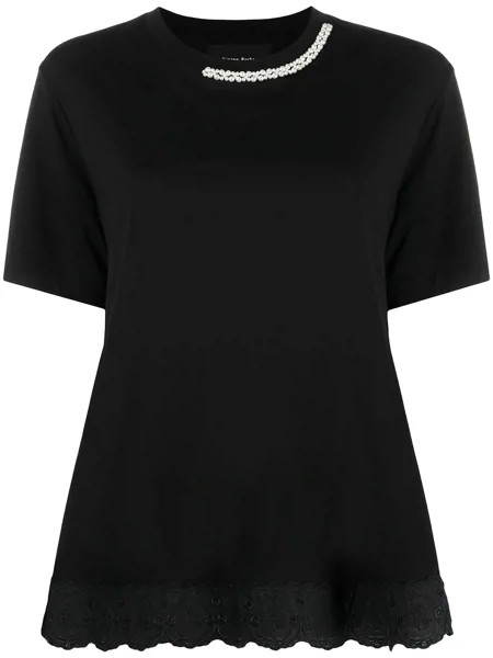 Simone Rocha футболка с искусственным жемчугом
