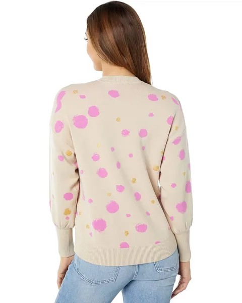 Свитер Ted Baker Ssaskia Knitted Jacquard Curved Hem Sweater, цвет Light Brown