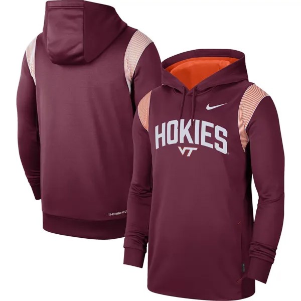 Мужские темно-бордовые худи Virginia Tech Hokies 2022 Game Day Sideline Performance пуловер с капюшоном Nike