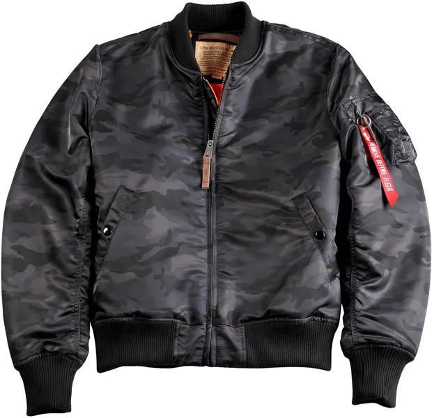 Куртка Alpha Industries MA-1 VF 59, черно-камуфляжная