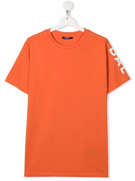 Balmain Kids TEEN logo-print cotton T-shirt