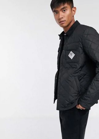 Черная стеганая куртка с вельветовым воротником Barbour Beacon-Черный