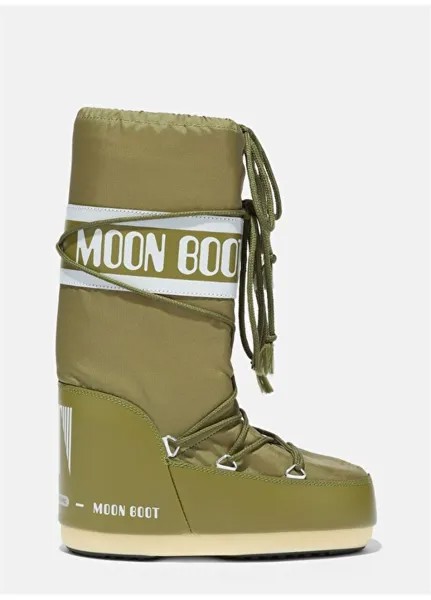 Женские зимние ботинки цвета хаки Moon Boot