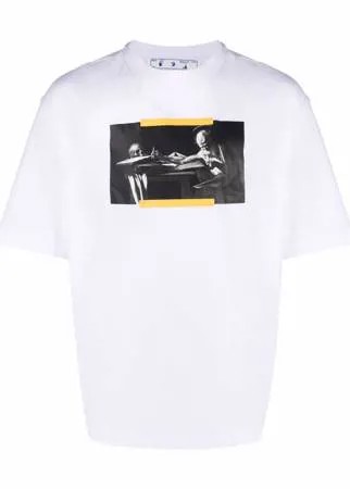 Off-White футболка с принтом Caravaggio