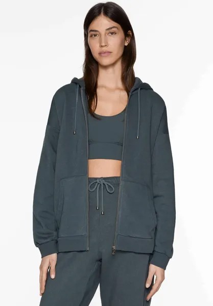 Толстовка WASHED WITH WARM INTERIOR HOODED ZIP UP OYSHO, цвет grey