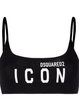 Dsquared2 лиф бикини с принтом Icon