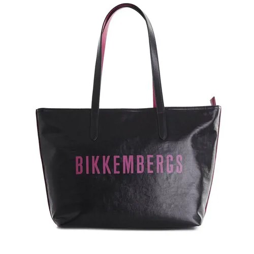 Сумка  шоппер BIKKEMBERGS повседневная, черный