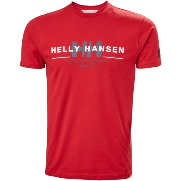 Мужская футболка с коротким рукавом Helly Hansen RWB GRAPHIC, цвет rojo