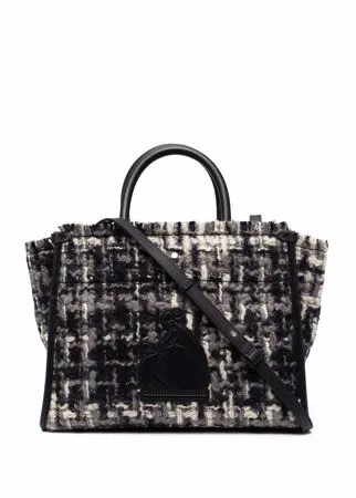 LANVIN плетеная сумка-тоут с логотипом