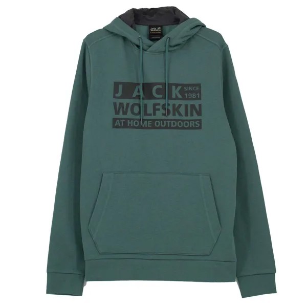Пуловер Jack Wolfskin Sweater Brand Logo Hoody Sweater, зеленый