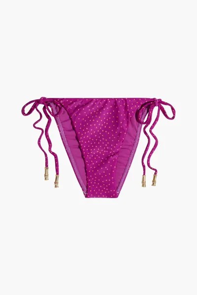Трусики бикини Shaye с низкой талией в горошек Vix Paula Hermanny, пурпурный