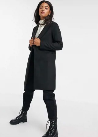 Черное строгое пальто New Look-Черный цвет