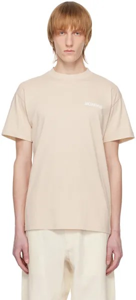 Бежевая футболка 'Le T-Shirt Jacquemus'