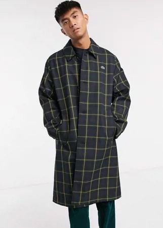Зеленый макинтош в шотландскую клетку Lacoste L!VE