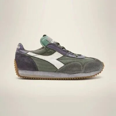 Обувь Diadora Heritage EQUIPE H Dirty Stone Wash Ages Sneaker Unisex Green Myrrh