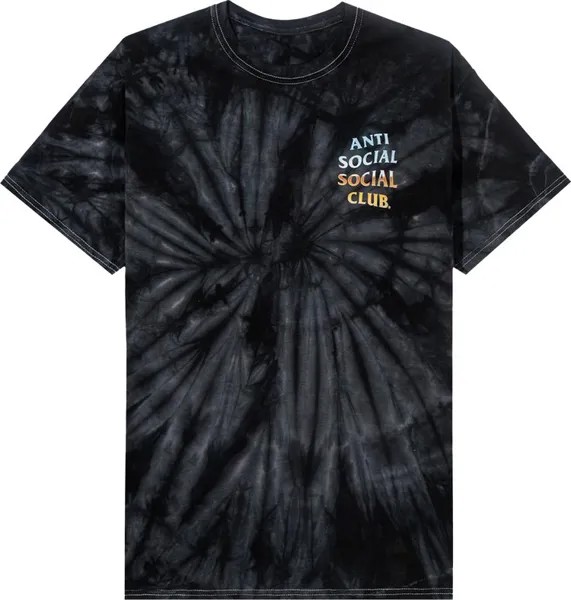 Футболка Anti Social Social Club Thermal Internal Tie Dye Tee 'Black', черный