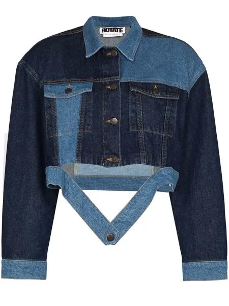 ROTATE Sara panelled denim jacket