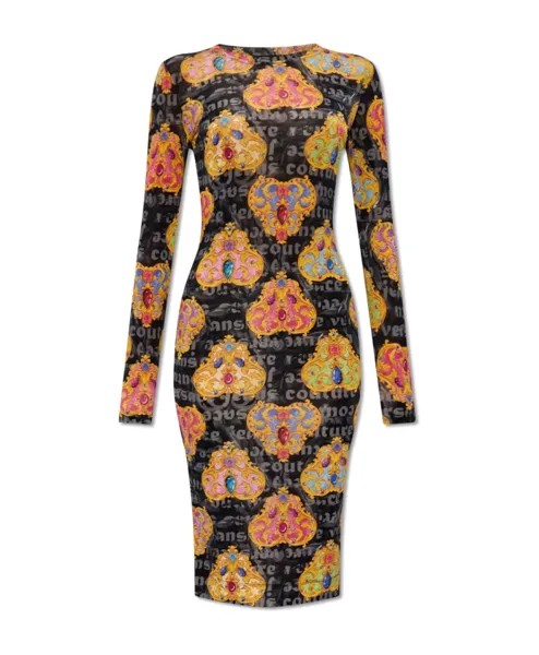 Платье с длинными рукавами Versace Jeans Couture, мультиколор