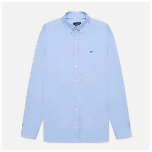 Мужская рубашка Hackett Continuity Washed Oxford голубой , Размер XS