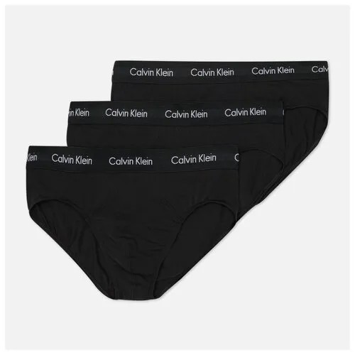 Комплект трусов брифы CALVIN KLEIN, размер XL, черный, 3 шт.