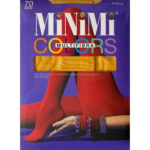 Колготки MiNiMi Multifibra Colors, 70 den, размер 3, мультиколор