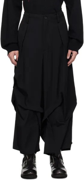 Черные брюки со складками Yohji Yamamoto