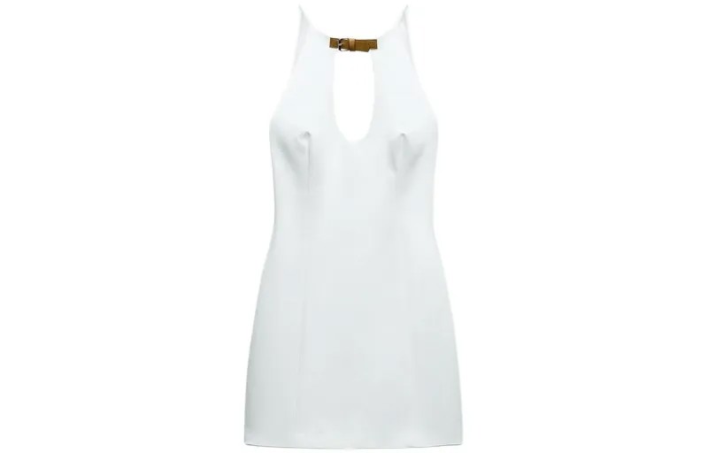 Платье без рукавов женское белое Zara
