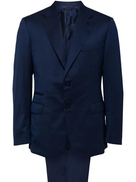 Brioni костюм с однобортным пиджаком, синий