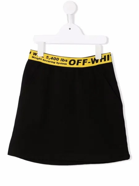 Off-White Kids OFF LOGO MINI SKIRT BLACK YELLOW