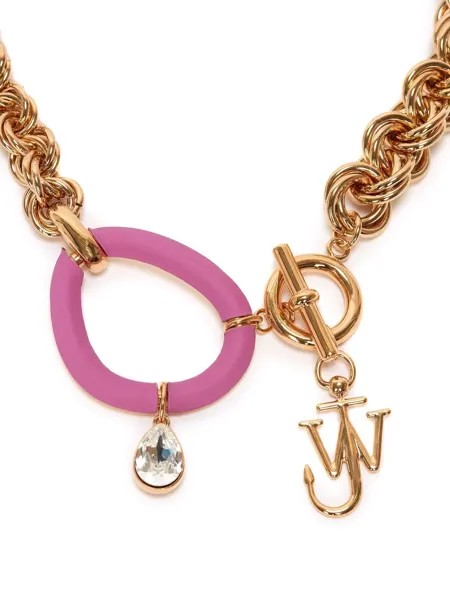 JW Anderson OVERSIZED LINK CHAIN CHOKER WITH CRYSTAL