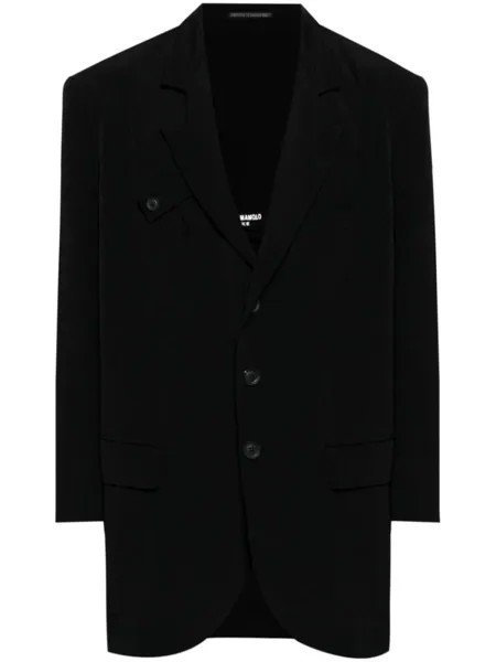 Однобортный пиджак Yohji Yamamoto, черный