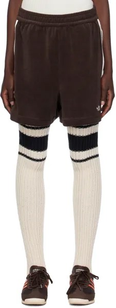 Коричневые шорты adidas Originals Edition Dark Wales Bonner