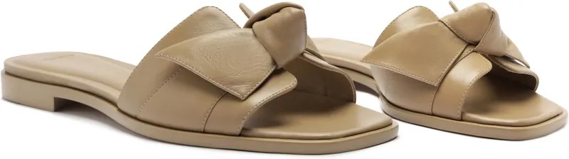 Сандалии на плоской подошве Maxi Clarita Square Flat Alexandre Birman, цвет Nude