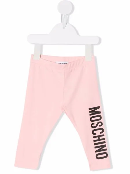 Moschino Kids легинсы с логотипом