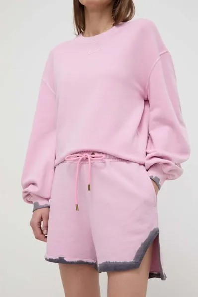 Хлопковые шорты Pinko, розовый