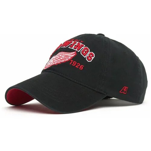 Бейсболка Atributika & Club Detroit Red Wings, размер 55-58, черный