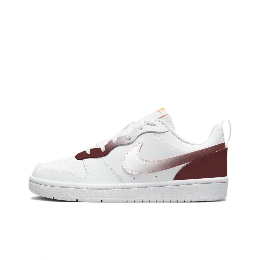Кроссовки Nike Court Borough Skateboarding Shoes Women's Low-top White/brick Red, красный