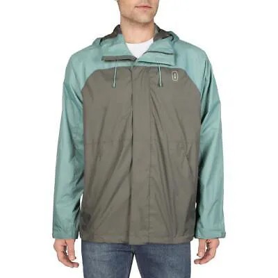 Мужской синий водостойкий плащ с капюшоном BASS OUTDOOR L BHFO 4116