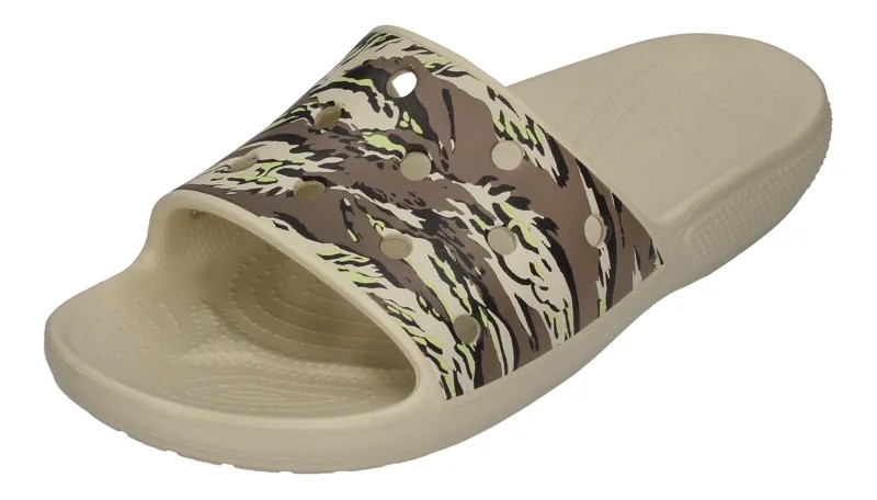 Мюли Crocs Classic Printed Camo Slide, натуральный